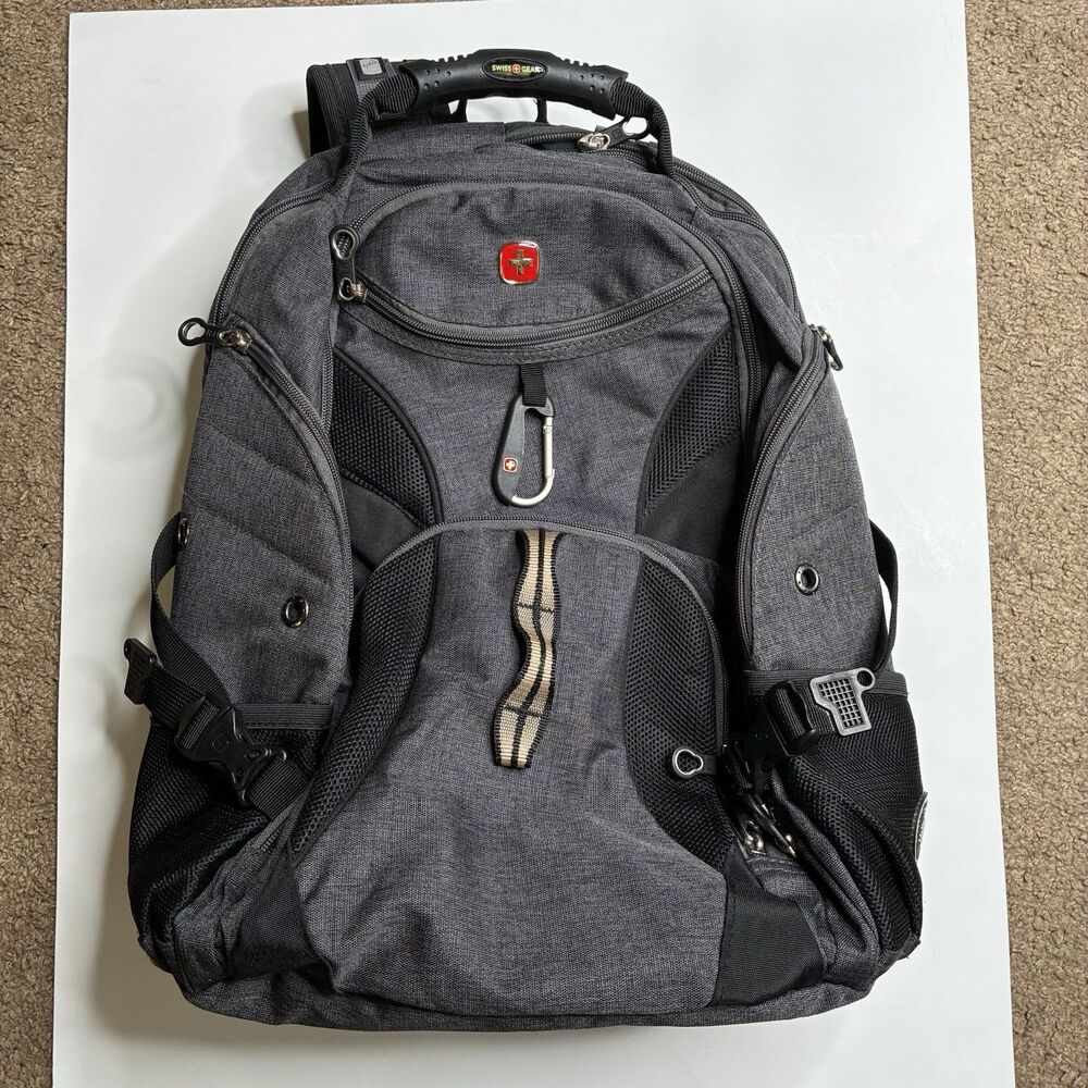SwissGear 1900 ScanSmart 17in Laptop Backpack Black Padded Polyester AirFlow